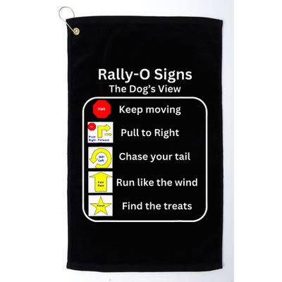Funny Dog Rally Obedience Golf Towel