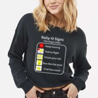 Funny Dog Rally Obedience Cropped Pullover Crew