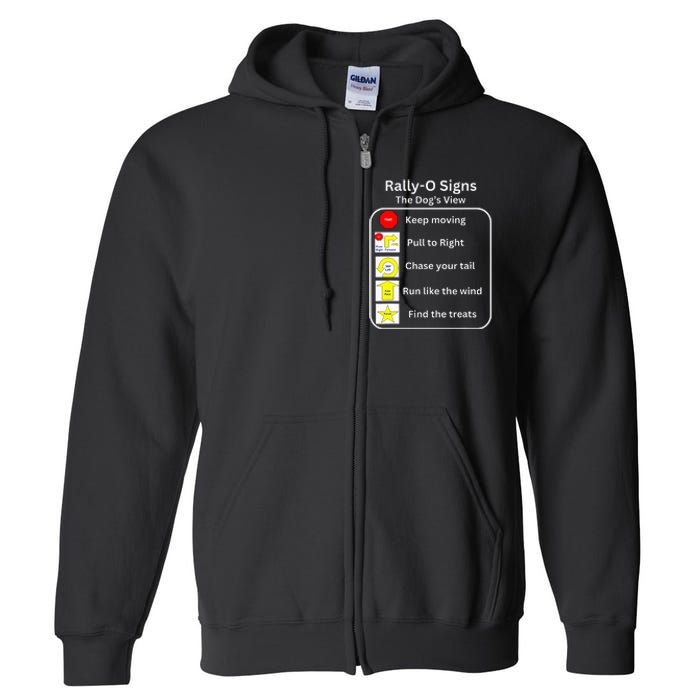 Funny Dog Rally Obedience Full Zip Hoodie