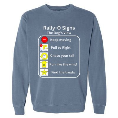 Funny Dog Rally Obedience Garment-Dyed Sweatshirt