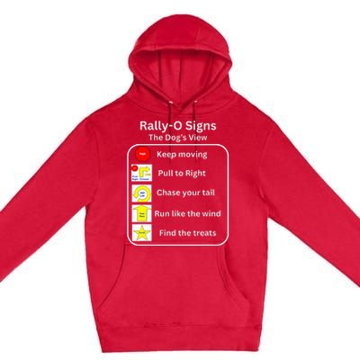 Funny Dog Rally Obedience Premium Pullover Hoodie