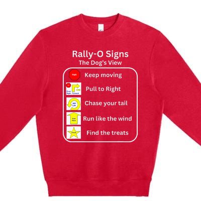 Funny Dog Rally Obedience Premium Crewneck Sweatshirt