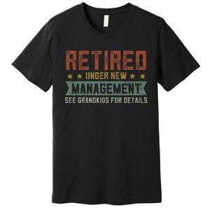 Fathers Day Retired Grandpa Funny Retirement Premium T-Shirt