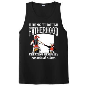 Father’S Day Riding Through Fatherhood Creating Memories Gift PosiCharge Competitor Tank