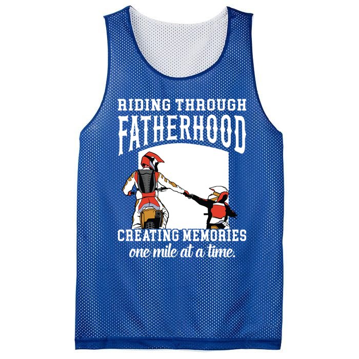 Father’S Day Riding Through Fatherhood Creating Memories Gift Mesh Reversible Basketball Jersey Tank