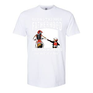 Father’S Day Riding Through Fatherhood Creating Memories Gift Softstyle CVC T-Shirt