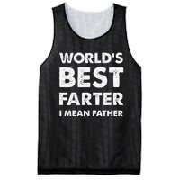 Father's Day Retro Dad World's Best Farter I Mean Father Mesh Reversible Basketball Jersey Tank