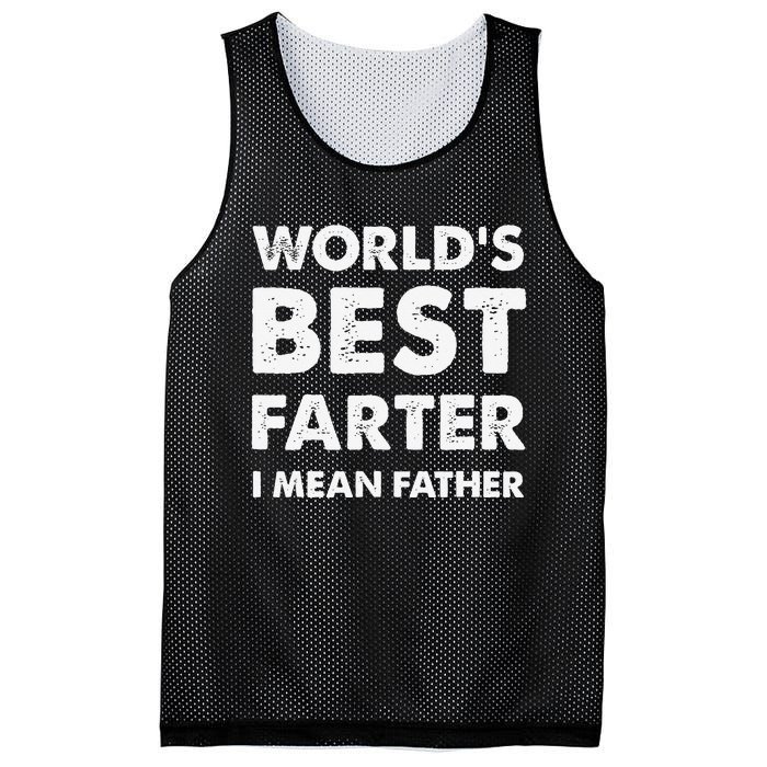 Father's Day Retro Dad World's Best Farter I Mean Father Mesh Reversible Basketball Jersey Tank