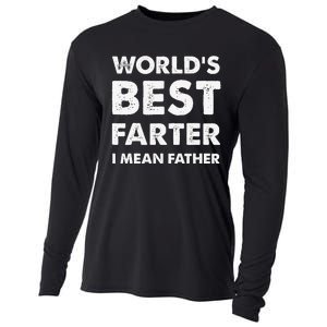 Father's Day Retro Dad World's Best Farter I Mean Father Cooling Performance Long Sleeve Crew