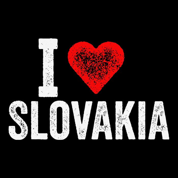 Funny Design Retro I Love Slovakia With A Red Heart Doggie Tank