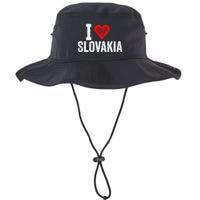 Funny Design Retro I Love Slovakia With A Red Heart Bucket Hat