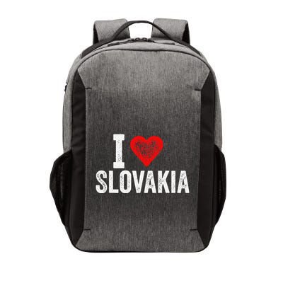 Funny Design Retro I Love Slovakia With A Red Heart Vector Backpack