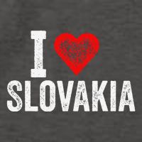 Funny Design Retro I Love Slovakia With A Red Heart Vector Backpack