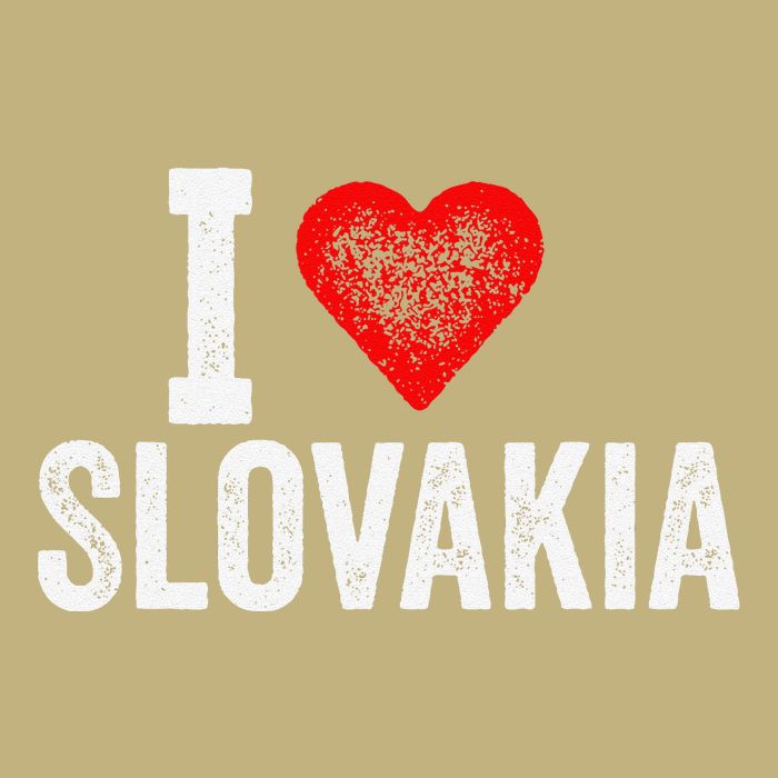 Funny Design Retro I Love Slovakia With A Red Heart Performance Shirt