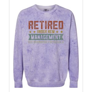 Fathers Day Retired Grandpa Funny Retirement Colorblast Crewneck Sweatshirt