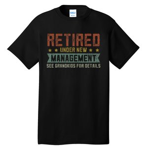 Fathers Day Retired Grandpa Funny Retirement Tall T-Shirt