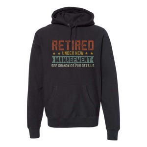 Fathers Day Retired Grandpa Funny Retirement Premium Hoodie