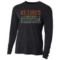 Fathers Day Retired Grandpa Funny Retirement Cooling Performance Long Sleeve Crew