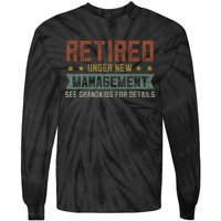 Fathers Day Retired Grandpa Funny Retirement Tie-Dye Long Sleeve Shirt