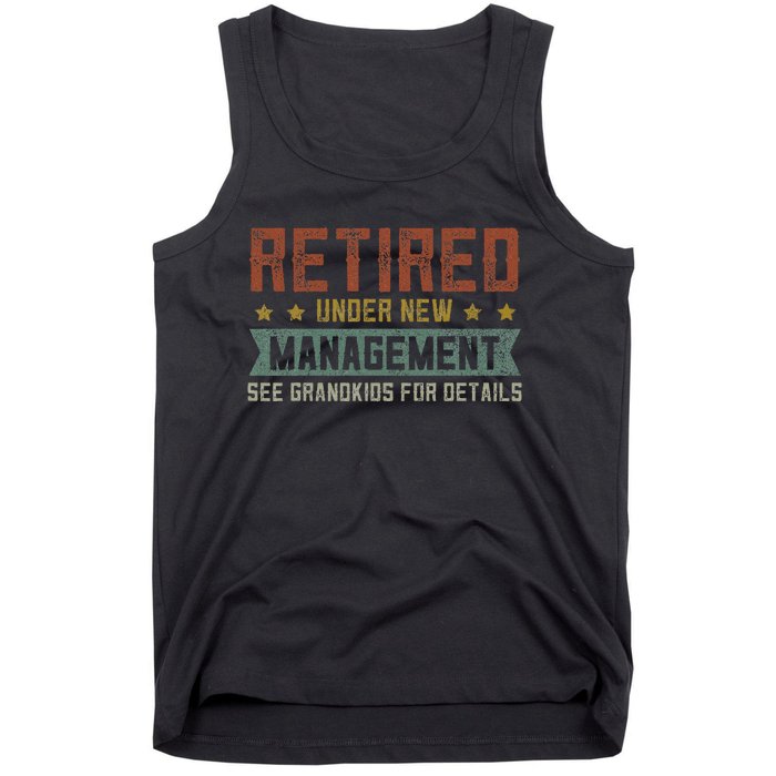 Fathers Day Retired Grandpa Funny Retirement Tank Top