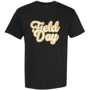 Field Day Retro Orange Field Day Games Adults Teachers Garment-Dyed Heavyweight T-Shirt