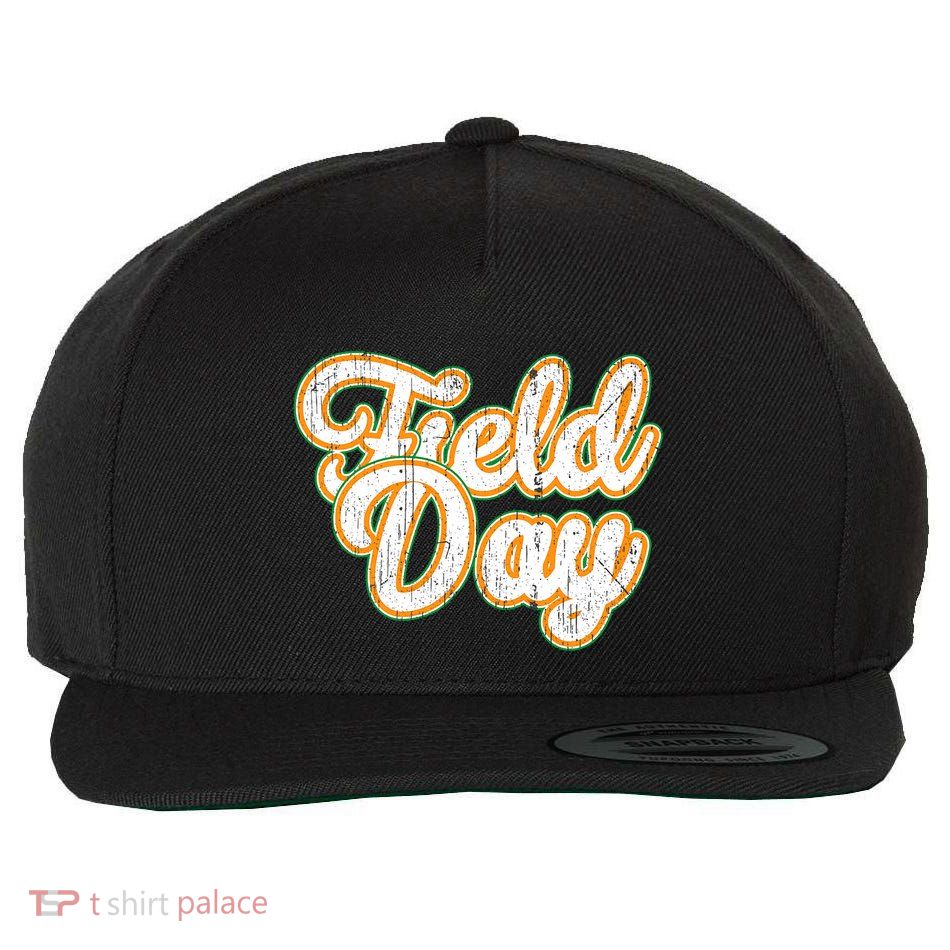 Field Day Retro Orange Field Day Games Adults Teachers Wool Snapback Cap