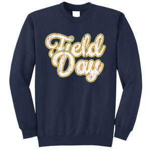 Field Day Retro Orange Field Day Games Adults Teachers Sweatshirt