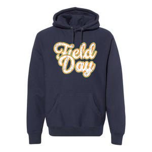 Field Day Retro Orange Field Day Games Adults Teachers Premium Hoodie