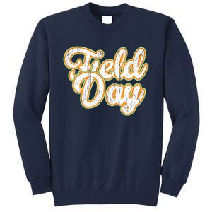 Field Day Retro Orange Field Day Games Adults Teachers Tall Sweatshirt