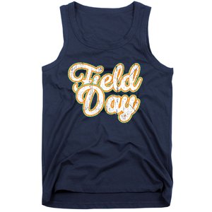 Field Day Retro Orange Field Day Games Adults Teachers Tank Top