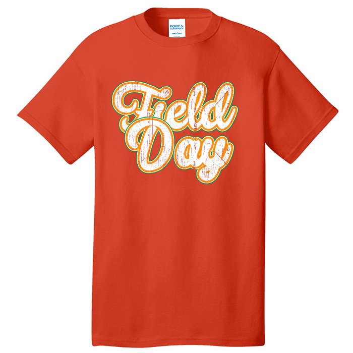 Field Day Retro Orange Field Day Games Adults Teachers Tall T-Shirt