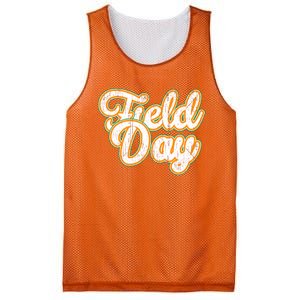 Field Day Retro Orange Field Day Games Adults Teachers Mesh Reversible Basketball Jersey Tank