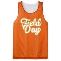 Field Day Retro Orange Field Day Games Adults Teachers Mesh Reversible Basketball Jersey Tank