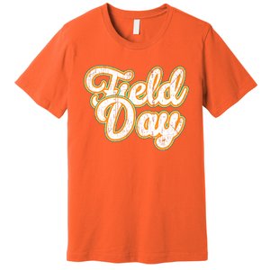 Field Day Retro Orange Field Day Games Adults Teachers Premium T-Shirt