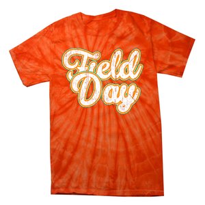 Field Day Retro Orange Field Day Games Adults Teachers Tie-Dye T-Shirt