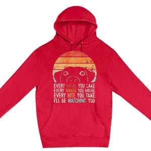 Funny Dog Retro Dog Ill Be Watching You Dog Dog Lover Premium Pullover Hoodie