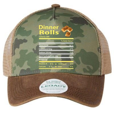 Funny Dinner Rolls Nutrition Fact Gift Thanksgiving Christma Legacy Tie Dye Trucker Hat