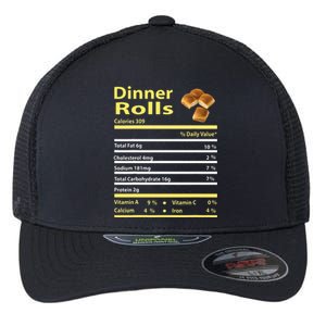 Funny Dinner Rolls Nutrition Fact Gift Thanksgiving Christma Flexfit Unipanel Trucker Cap