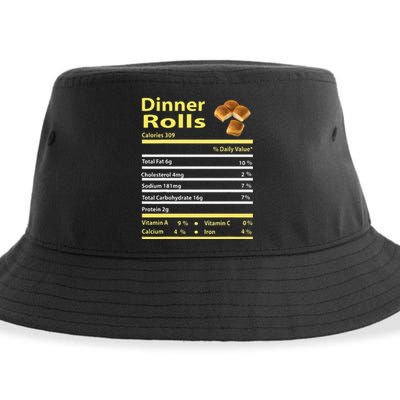 Funny Dinner Rolls Nutrition Fact Gift Thanksgiving Christma Sustainable Bucket Hat