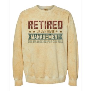 Fathers Day Retired Grandpa Funny Retirement Colorblast Crewneck Sweatshirt