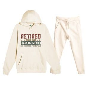 Fathers Day Retired Grandpa Funny Retirement Premium Hooded Sweatsuit Set