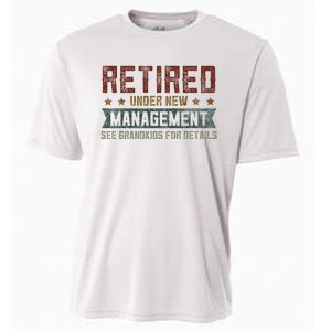 Fathers Day Retired Grandpa Funny Retirement Cooling Performance Crew T-Shirt