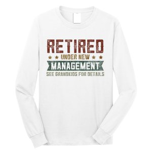 Fathers Day Retired Grandpa Funny Retirement Long Sleeve Shirt