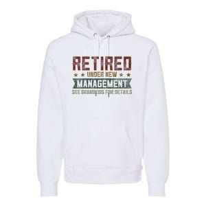 Fathers Day Retired Grandpa Funny Retirement Premium Hoodie