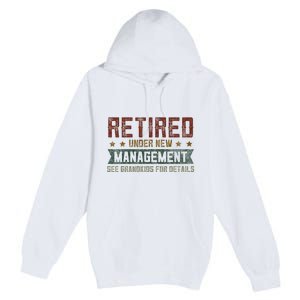 Fathers Day Retired Grandpa Funny Retirement Premium Pullover Hoodie