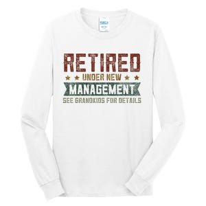 Fathers Day Retired Grandpa Funny Retirement Tall Long Sleeve T-Shirt