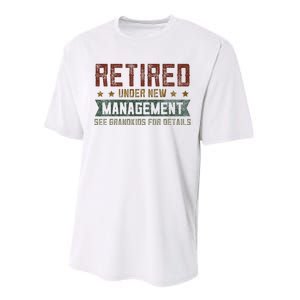 Fathers Day Retired Grandpa Funny Retirement Performance Sprint T-Shirt