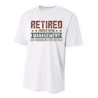 Fathers Day Retired Grandpa Funny Retirement Performance Sprint T-Shirt