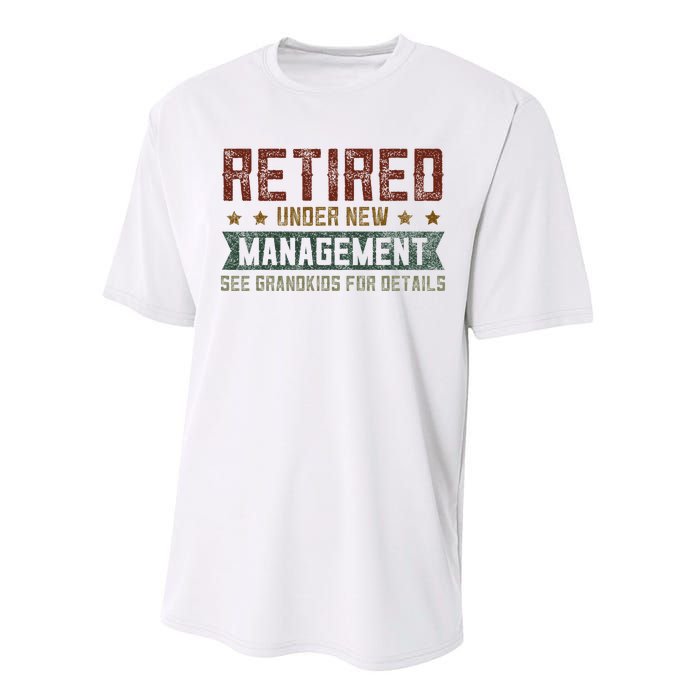 Fathers Day Retired Grandpa Funny Retirement Performance Sprint T-Shirt