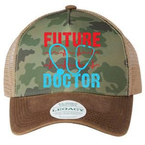 Future Doctor retro heartbeat nurse Legacy Tie Dye Trucker Hat